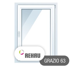 Одностворчатые окна Rehau Grazio (63 створка) 900*1400