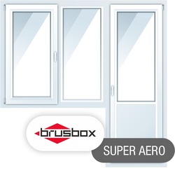 Балконные окна ПВХ Brusbox Super Aero 3000*1400