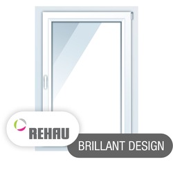 Одностворчатые окна Rehau Brillant Design 900*1400